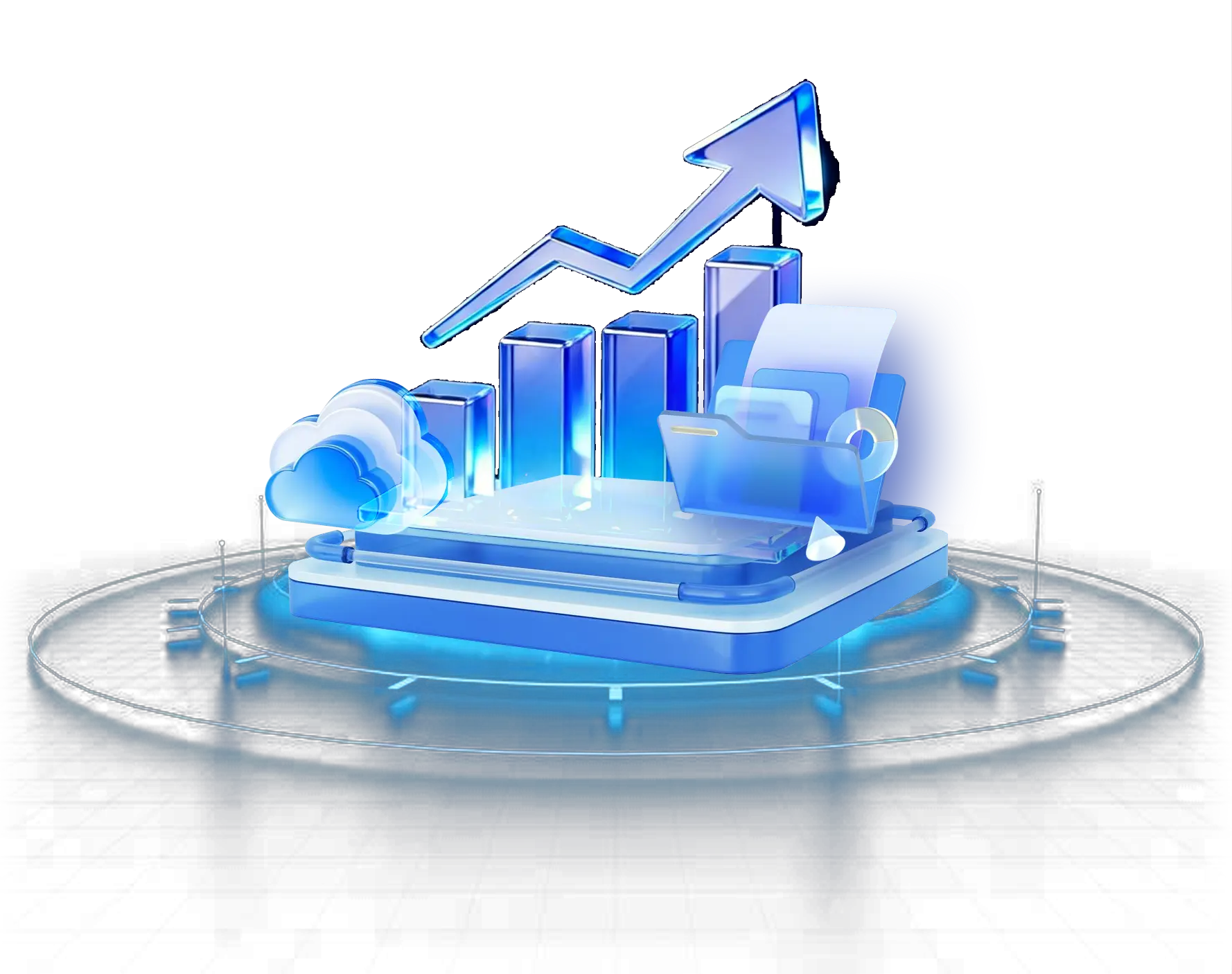 Data analytics dashboard showing video ad performance and ROI